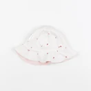 Vertbaudet - chapeau blanc, rose - 3 mois
