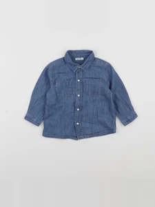 Boutchou - chemise bleu - 12 mois