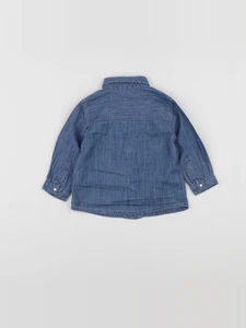 Boutchou - chemise bleu - 12 mois