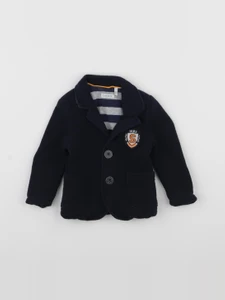 IKKS - veste imprimé au dos, doublé bleu - 6 mois