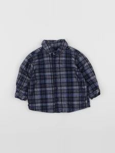 Boutchou - chemise bleu, noir - 6 mois