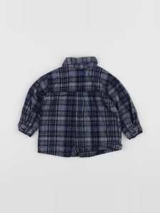 Boutchou - chemise bleu, noir - 6 mois