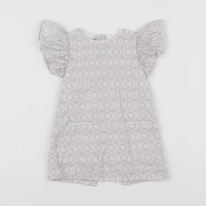 Rose et théo - robe blanc, gris - 6 mois