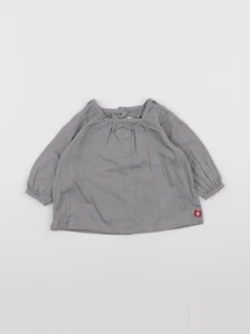 Petit Bateau - blouse gris - 6 mois