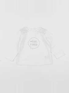 Carrément Beau - tee-shirt blanc - 12 mois