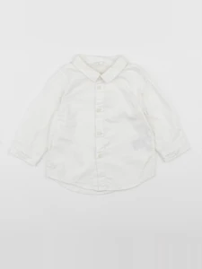 H&M - chemise blanc - 6/9 mois
