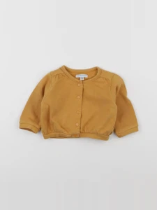 Vertbaudet - sweat jaune - 6 mois