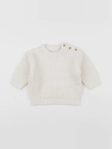 Vertbaudet - pull blanc - 6 mois