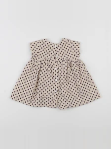 Natalys - robe beige, violet - 6 mois
