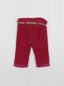 Tape à l'oeil - pantalon doublé rouge - 6 mois