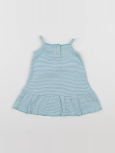 Petit Bateau - robe blanc, bleu - 3 mois