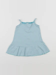 Petit Bateau - robe blanc, bleu - 3 mois