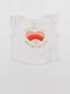 Bonton - tee-shirt blanc, or - 6 mois