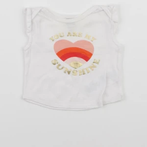 Bonton - tee-shirt blanc, or - 6 mois