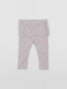Petit Bateau - legging volants au dos blanc, rose - 6 mois
