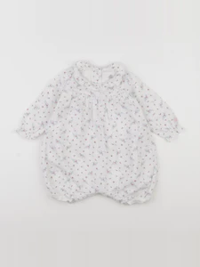 Petit Bateau - combinaison blanc - 12 mois