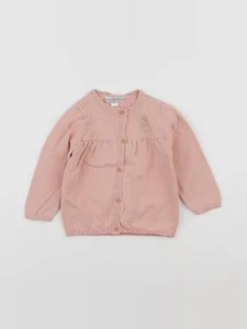 Vertbaudet - gilet rose - 12 mois