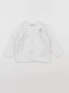 Vertbaudet - gilet blanc - 12 mois