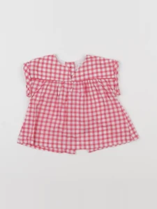 Vertbaudet - blouse blanc, rose - 3 mois