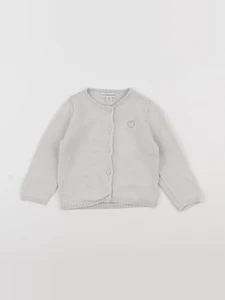 Vertbaudet - gilet gris - 12 mois