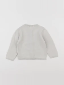Vertbaudet - gilet gris - 12 mois