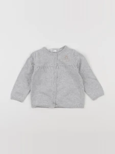 Vertbaudet - gilet gris - 12 mois