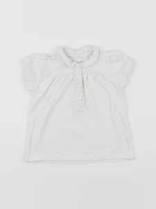 Bouchara - polo blanc - 12 mois
