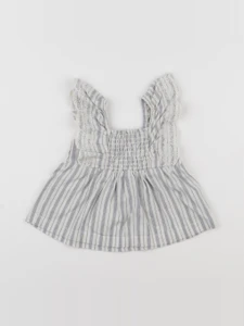 Vertbaudet - blouse blanc, bleu - 12 mois