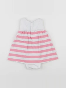 Jacadi - body robe blanc, rose - 6 mois