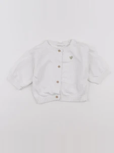 Vertbaudet - gilet blanc - 6 mois
