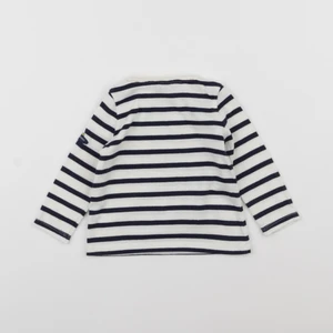 Natalys - tee-shirt blanc, bleu - 6 mois