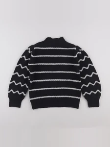 IKKS - pull bleu, blanc - 10 ans