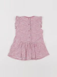 Natalys - robe blanc, rose - 6 mois