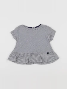 IKKS - blouse bleu, blanc - 12 mois