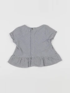 IKKS - blouse bleu, blanc - 12 mois