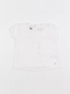 Petit Bateau - tee-shirt blanc - 6 mois