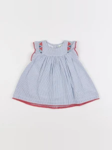 Tape à l'oeil - robe blanc, bleu - 3 mois
