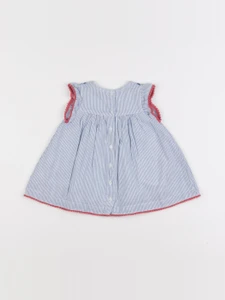 Tape à l'oeil - robe blanc, bleu - 3 mois