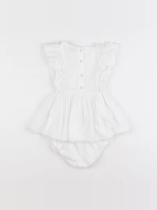 Tape à l'oeil - robe blanc - 9 mois
