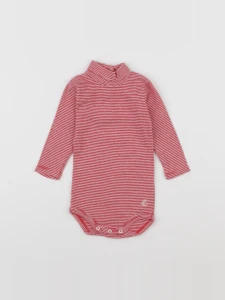 Petit Bateau - body à col rose - 6 mois
