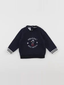 Petit Bateau - sweat bleu - 12 mois