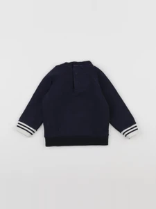 Petit Bateau - sweat bleu - 12 mois