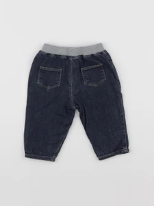 Petit Bateau - jean doublé bleu - 6 mois