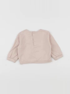 Vertbaudet - sweat rose - 9 mois