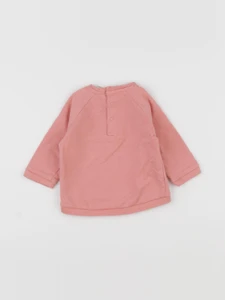 Vertbaudet - sweat rose - 9 mois