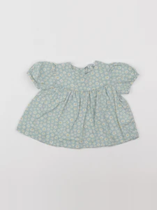Vertbaudet - blouse vert - 6 mois