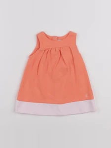 Petit Bateau - robe orange - 3 mois