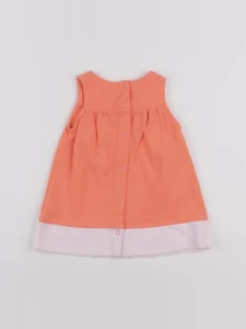 Petit Bateau - robe orange - 3 mois