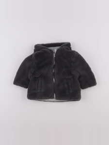 Vertbaudet - manteau réversible gris - 6 mois