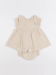 Vertbaudet - robe beige - 3 mois